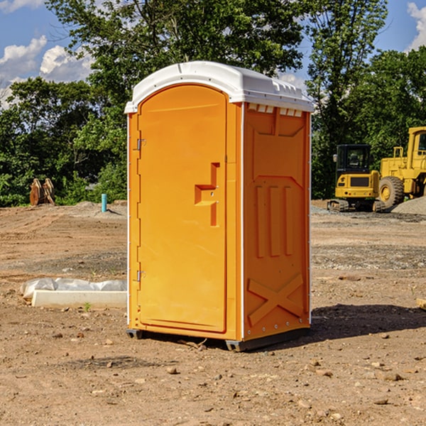 how often are the portable restrooms cleaned and serviced during a rental period in Central South Carolina